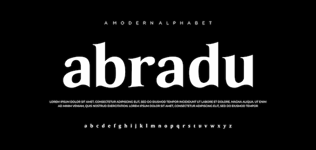 Abstracto moda de boda alfabeto creativo lujo elegante fuente serif fuente vectorial creativa