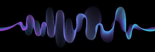 Abstracto moderno fondo de gradiente azul con líneas onduladas brillantes concepto de tecnología futurista elementos de ondas dinámicas líneas de ondas azules brillantes traje para póster banner folleto sitio web