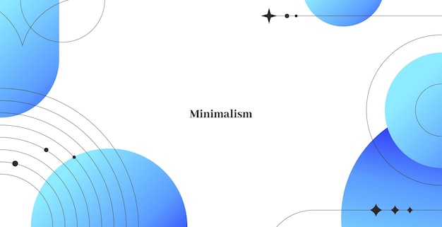 Abstracto moderno con fondo de gradiente mínimo Líneas limpias y plantillas de forma banner