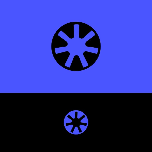 Abstracto moderno Logotipo geométrico de la rueda del automóvil