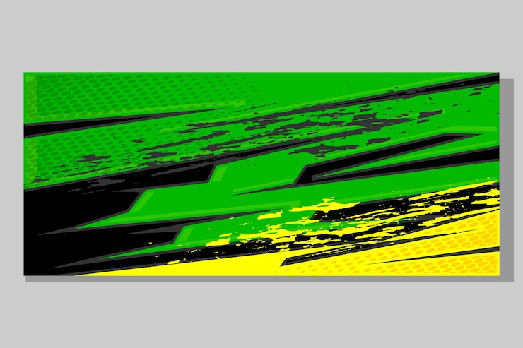 Vector abstracto moderno rayas geométricas de carreras de fondo para el coche envolver vinilo adhesivo set vector plantilla