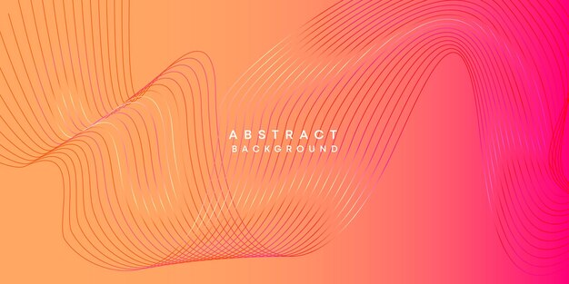 Abstracto naranja rosa amarillo tecnología digital del futuro línea de fondo fluida geométrica naranja rojo púrpura gradiente líneas de onda suave fondo de banner web para portada página web de encabezado de volante