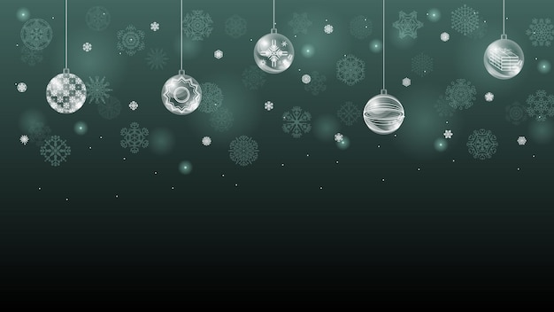 Abstracto Navidad de Invierno Balas de Navidad Decoraciones de vacaciones Celebración Feliz Año Nuevo Fondo oscuro