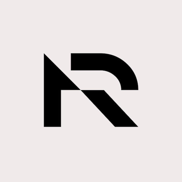 Abstracto en negrita de la letra R Logotipo Marca Icono moderno