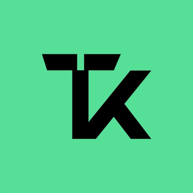 Abstracto en negrita El logotipo de TK Marca el ícono moderno