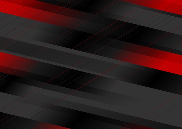 Abstracto negro rojo hitech fondo geométrico mínimo