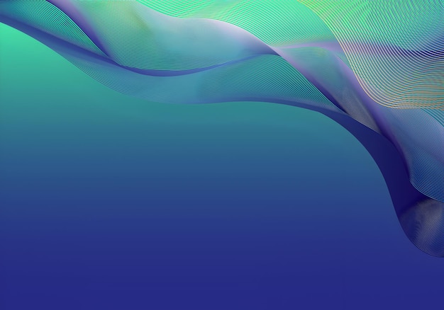 Abstracto Ola que fluye en azul y azul