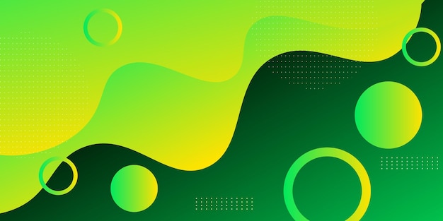 Abstracto onda verde brillante fondo 3D patrón de onda geométrica y sombra onda 3D realista