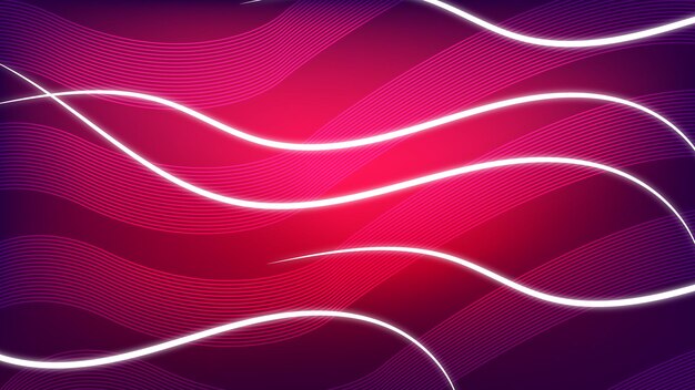 Abstracto Ondas de Luz de Neón en un Gradiente Dinámico