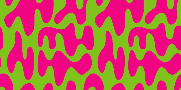 Abstracto ondulado y2k forma ilustración de patrón sin costuras arte minimalista moderno fondo de impresión de formas curvas psicodélicas en