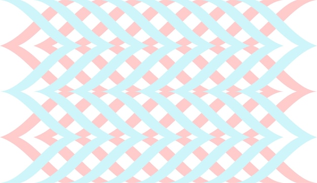 Abstracto Ornamento de patrón sin costuras geométrico Fondo con curvas de rayas alternas rosadas y azules