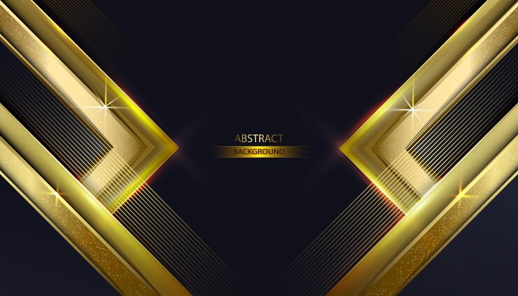 Abstracto de oro geométrico de lujo de fondo