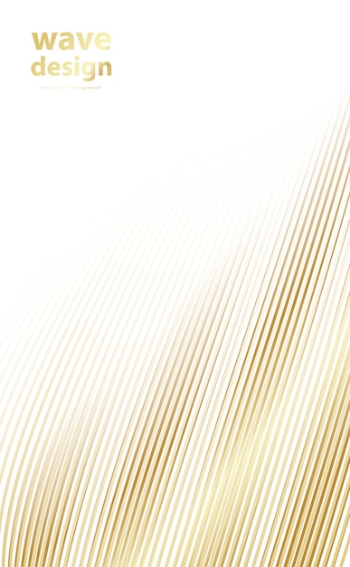Abstracto oro lujoso fondo de línea de onda