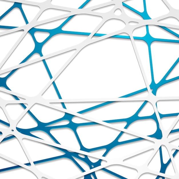 Abstracto de papel gris azul tecnología de cuadrícula de fondo geométrico