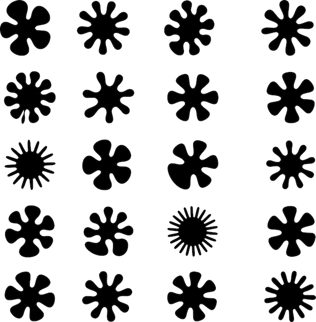 Abstracto Patrón en blanco y negro de formas estilizadas