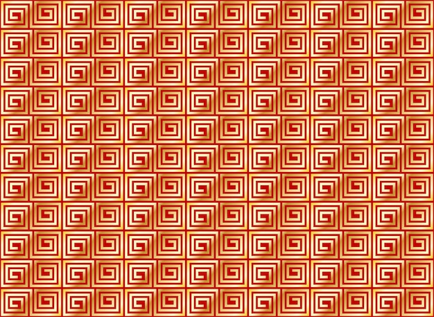 Abstracto. Patrón sin costuras chino. patrón oriental de fondo rojo-dorado. Diseño para almohada, estampado, moda, ropa, tela, papel de regalo. Vector.