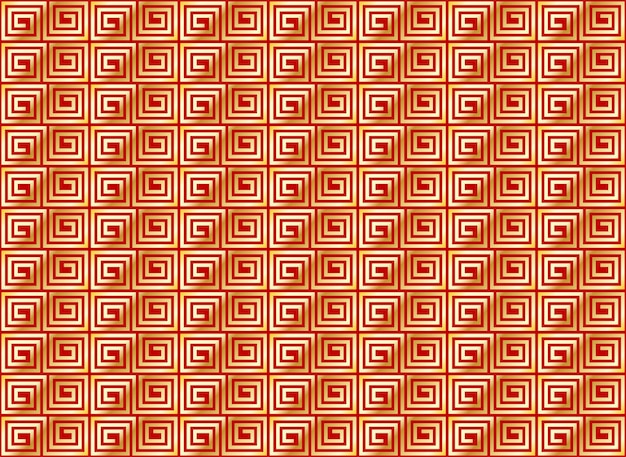 Abstracto. Patrón sin costuras chino. patrón oriental de fondo rojo-dorado. Diseño para almohada, estampado, moda, ropa, tela, papel de regalo. Vector.