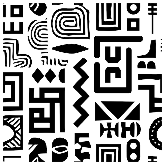 Abstracto patrón sin costuras curva de silueta wawe