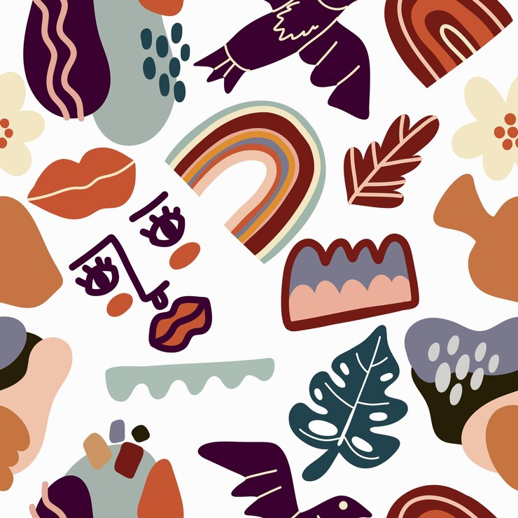 Vector abstracto patrón sin costuras de moda diseño colorido moderno