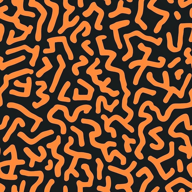 Abstracto Patrón sin costuras naranja y negro