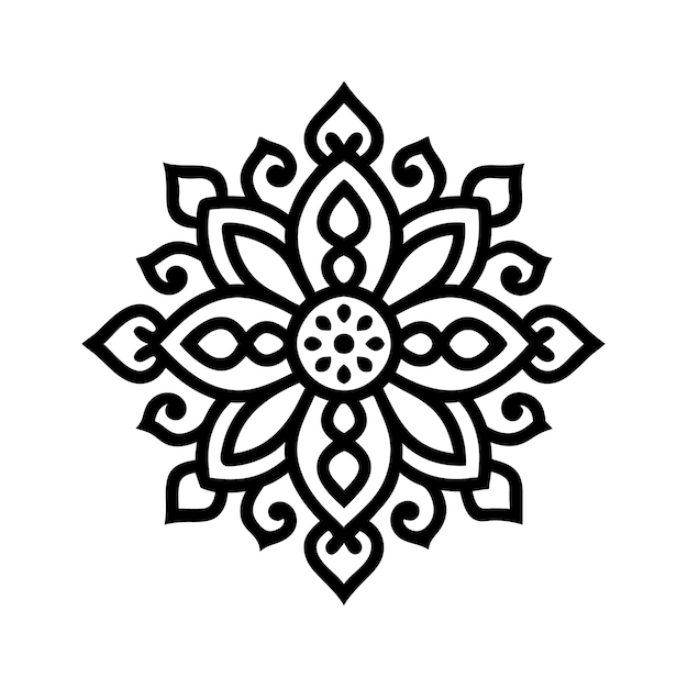 Abstracto patrón floral ilustración telón de fondo plantilla estandarte textil textura tatuaje elegante