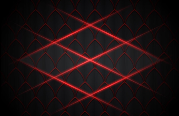 Abstracto Patrón geométrico rojo y negro con forma de diamante