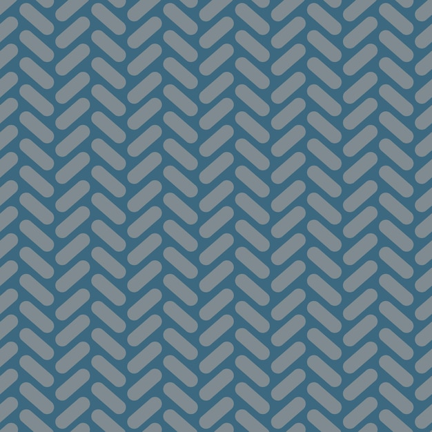Abstracto patrón gris sin costuras de espina de pescado vectorial patrón moderno geométrico sobre un fondo azul