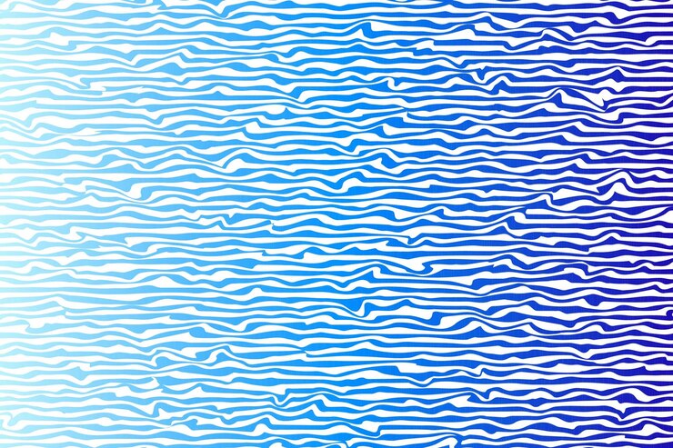 Abstracto patrón horizontal de corteza de árbol o textura de madera de fondo con gradiente azul sobre blanco