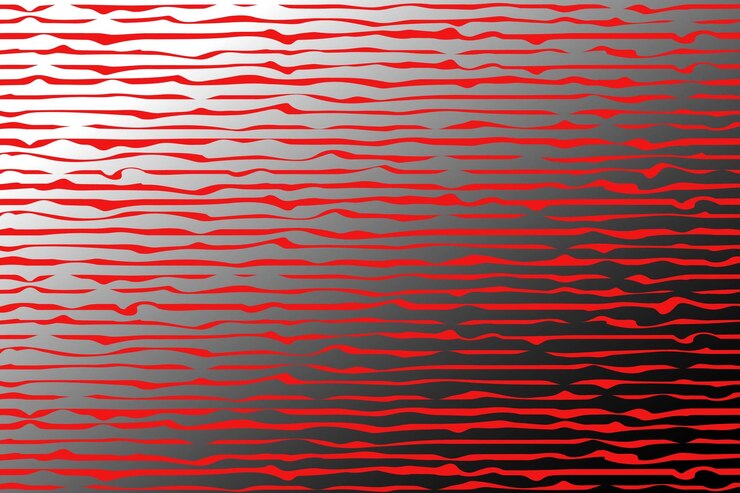 Abstracto patrón horizontal de corteza de árbol o textura de madera con rojo en gradiente negro y blanco
