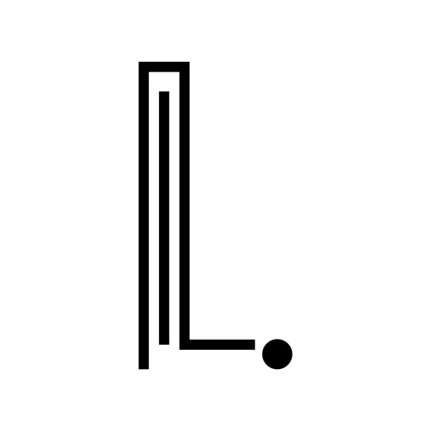 Abstracto Patrón de letras L en negro