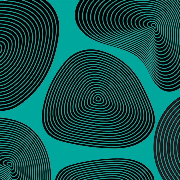 Abstracto Patrón de línea en espiral negra en fondo azul moderno Textura geométrica orgánica sin costuras