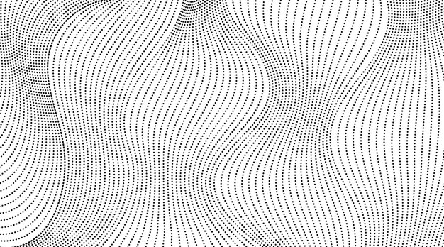 Abstracto patrón de línea punteada de onda Arte de fondo