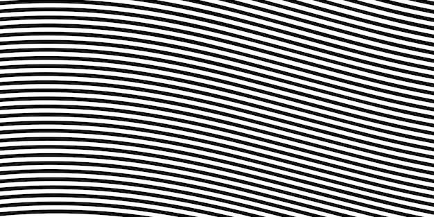 Abstracto Patrón de líneas curvas en blanco y negro