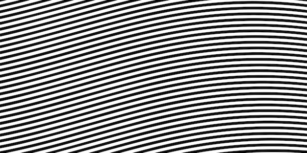 Abstracto Patrón de líneas curvas en blanco y negro