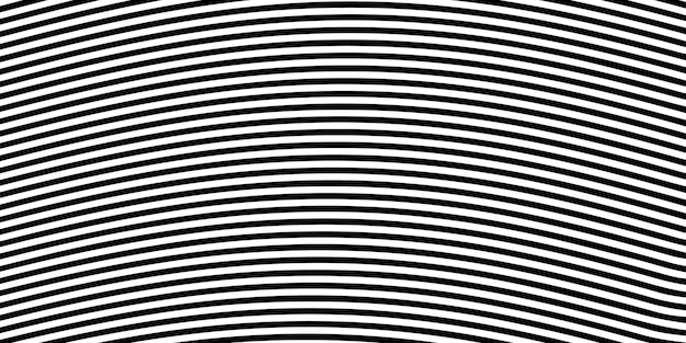 Abstracto Patrón de líneas curvas en blanco y negro