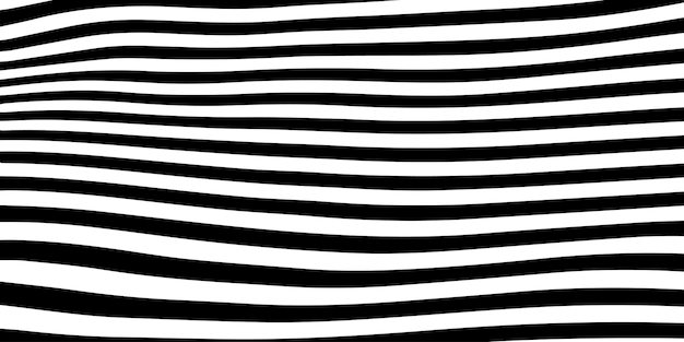 Abstracto Patrón de líneas curvas en blanco y negro