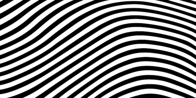 Abstracto Patrón de líneas curvas en blanco y negro