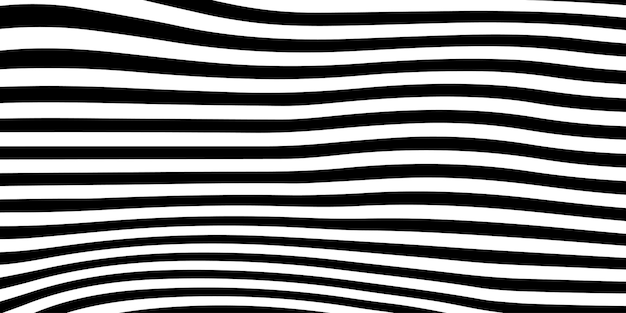 Abstracto Patrón de líneas curvas en blanco y negro
