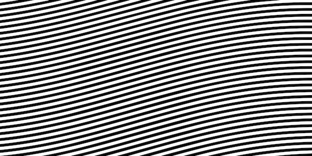 Abstracto Patrón de líneas curvas en blanco y negro