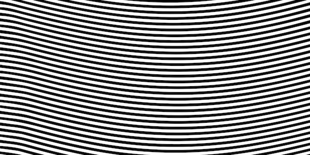Abstracto Patrón de líneas curvas en blanco y negro