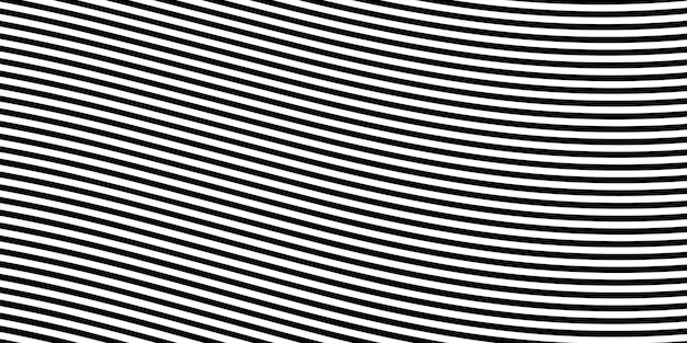 Abstracto Patrón de líneas curvas en blanco y negro