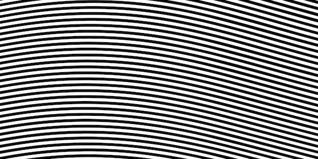 Abstracto Patrón de líneas curvas en blanco y negro