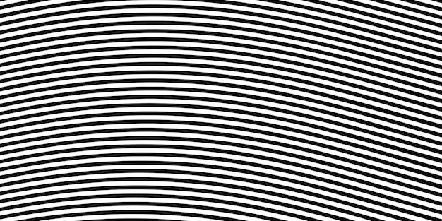 Abstracto Patrón de líneas curvas en blanco y negro