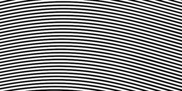 Abstracto Patrón de líneas curvas en blanco y negro