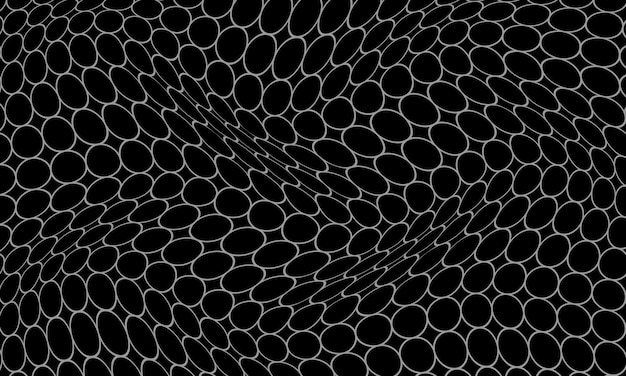 Abstracto Patrón ovalado en blanco y negro