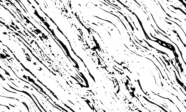 Abstracto pincel de pintura negra trazas manchas rayas Grunge textura monocromática fondo vectorial