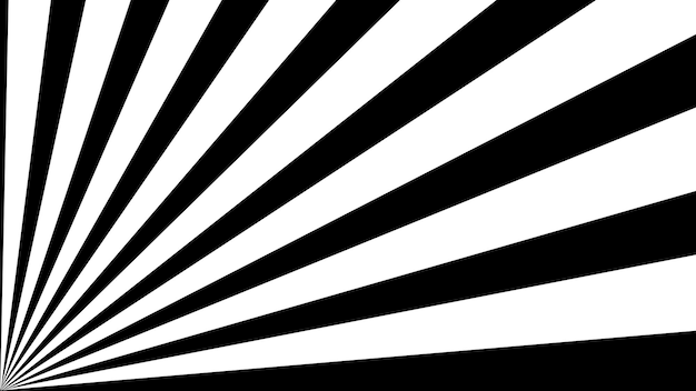 Abstracto de pincel solar blanco y negro con rayas de línea