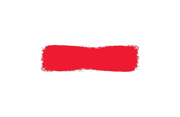 Abstracto pintado a mano con tinta texturizada fondo de pincel rojo con marco geométrico trazos aislados