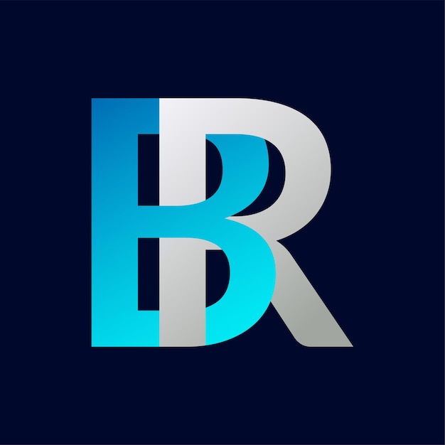 Abstracto plantilla de diseño del logotipo de la letra BR Ilustración del logotipo vectorial