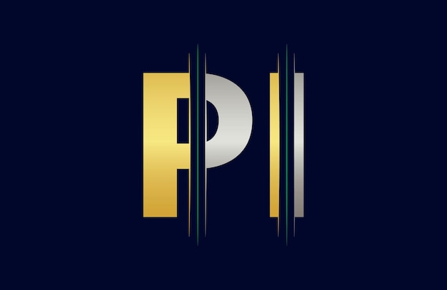Abstracto plantilla de diseño del logotipo de la letra Pi Ilustración del logotipo vectorial